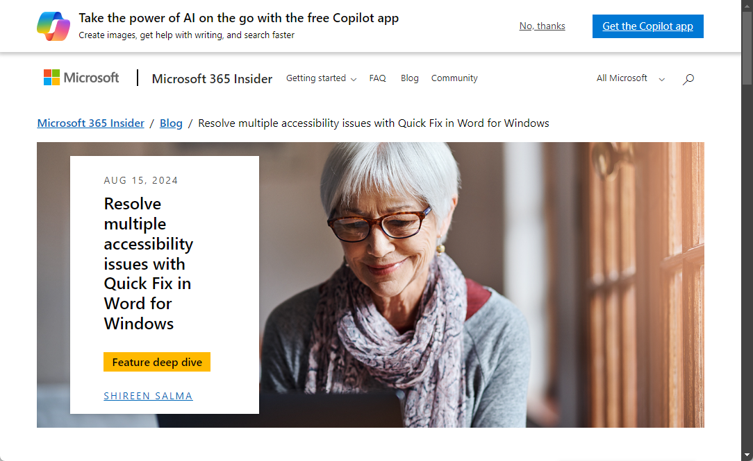 Windows版「Word」にQuick Fix機能が追加