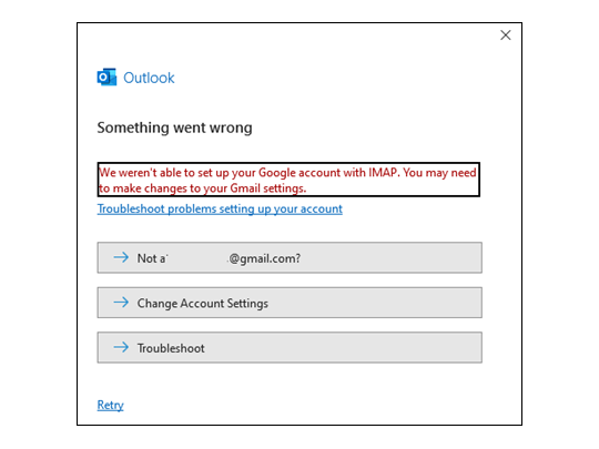 古い「Outlook」アプリに「Gmail」アカウントを追加できないなどの問題も