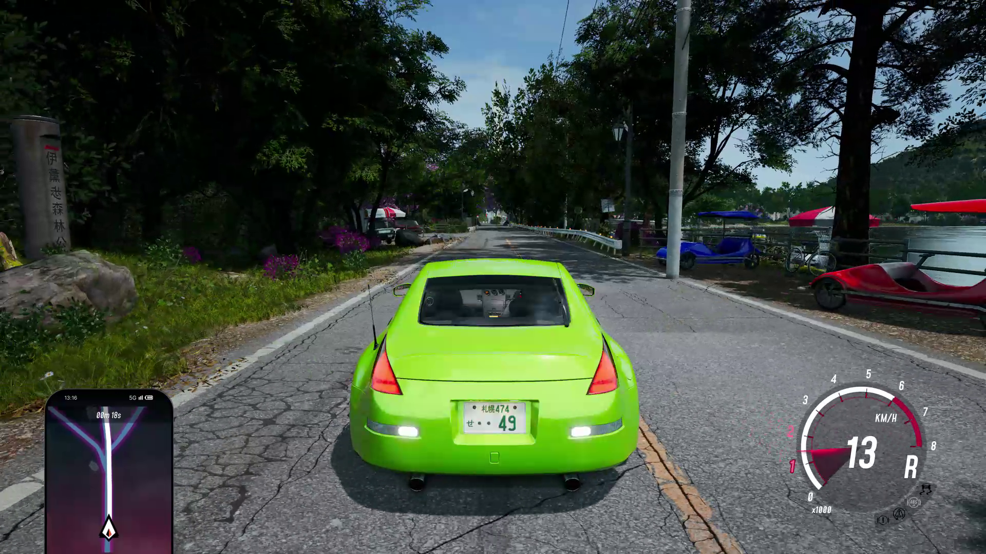 ぱっと見て、確かに日本の田舎とわかる風景。湖付近の観光地感と、急カーブだらけの峠のコントラストもいい
