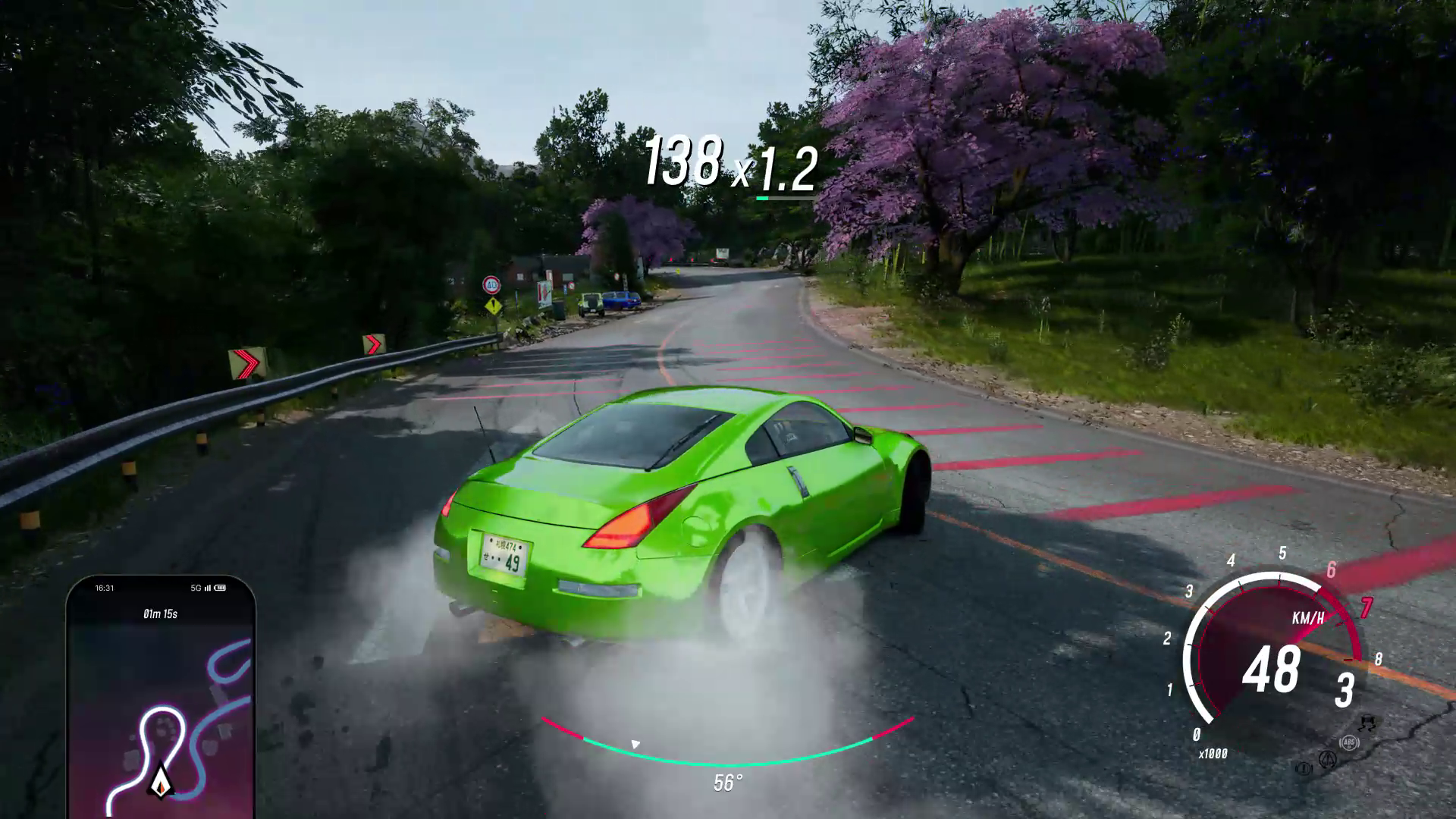 本作はドリフト走行するのがメイン。一般道でも気軽にドリフトできる