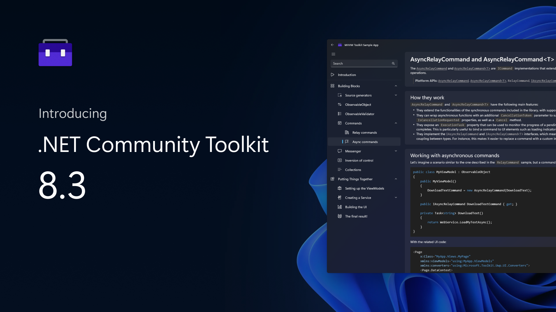 Microsoft、「.NET Community Toolkit 8.3」を発表