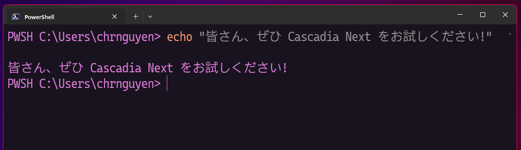 「Cascadia Code」フォントの次なる進化形「Cascadia Next」