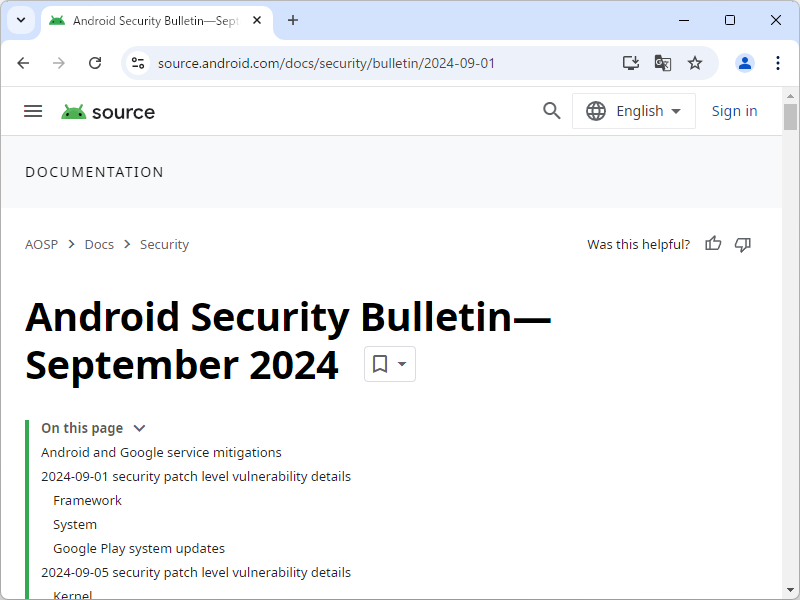 Androidにセキュリティアップデート