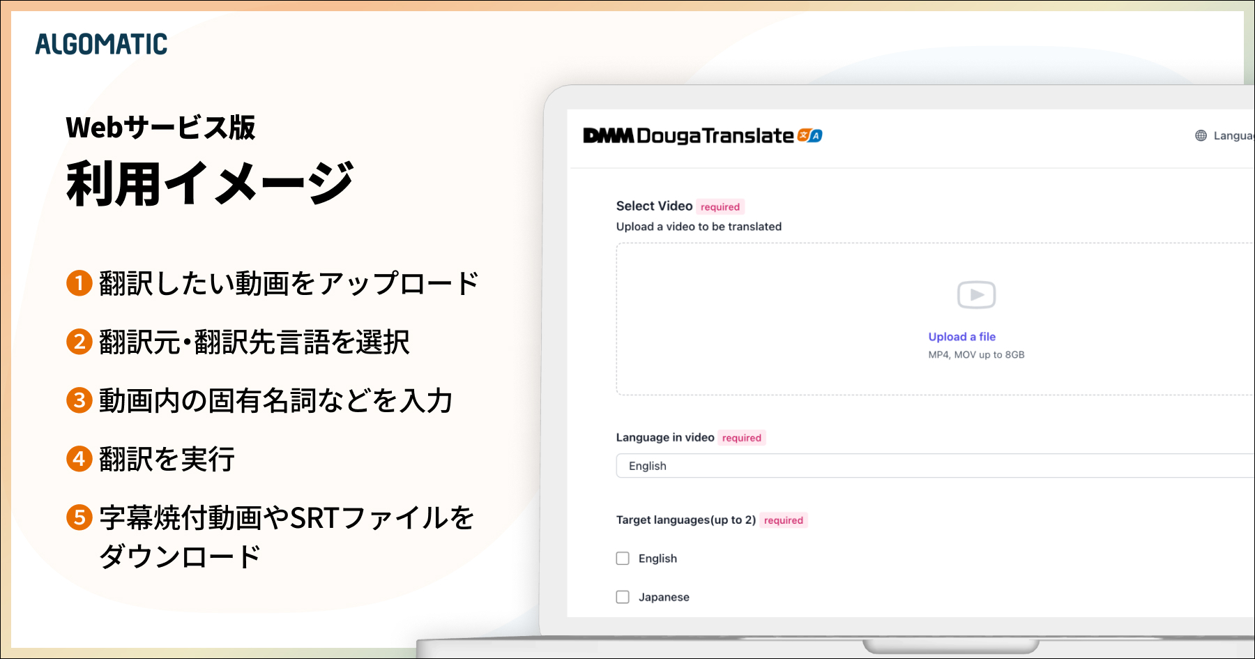 Webサービス版の利用イメージ