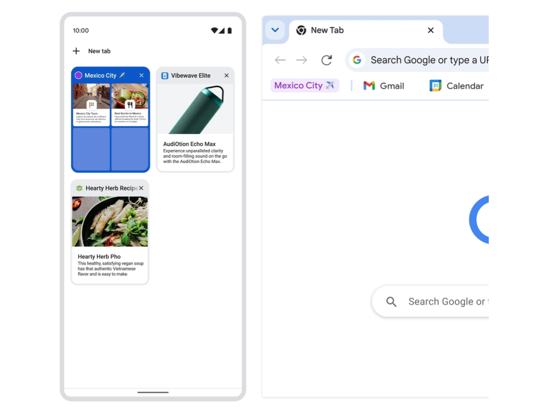 タブグループをデバイス間で同期