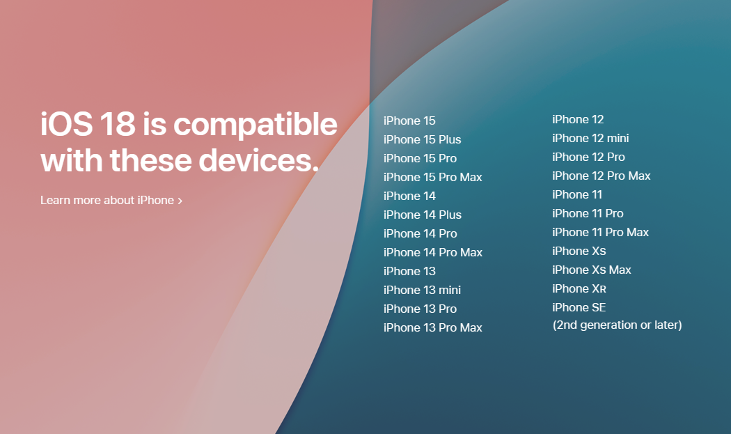 「iOS 18」の対応機種