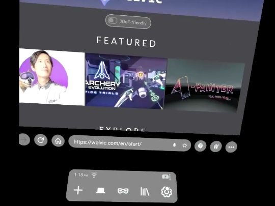 アイトラッキング（視線追跡）によるナビゲーションにも対応した「Chromium」ベースの「Wolvic」v1.0
