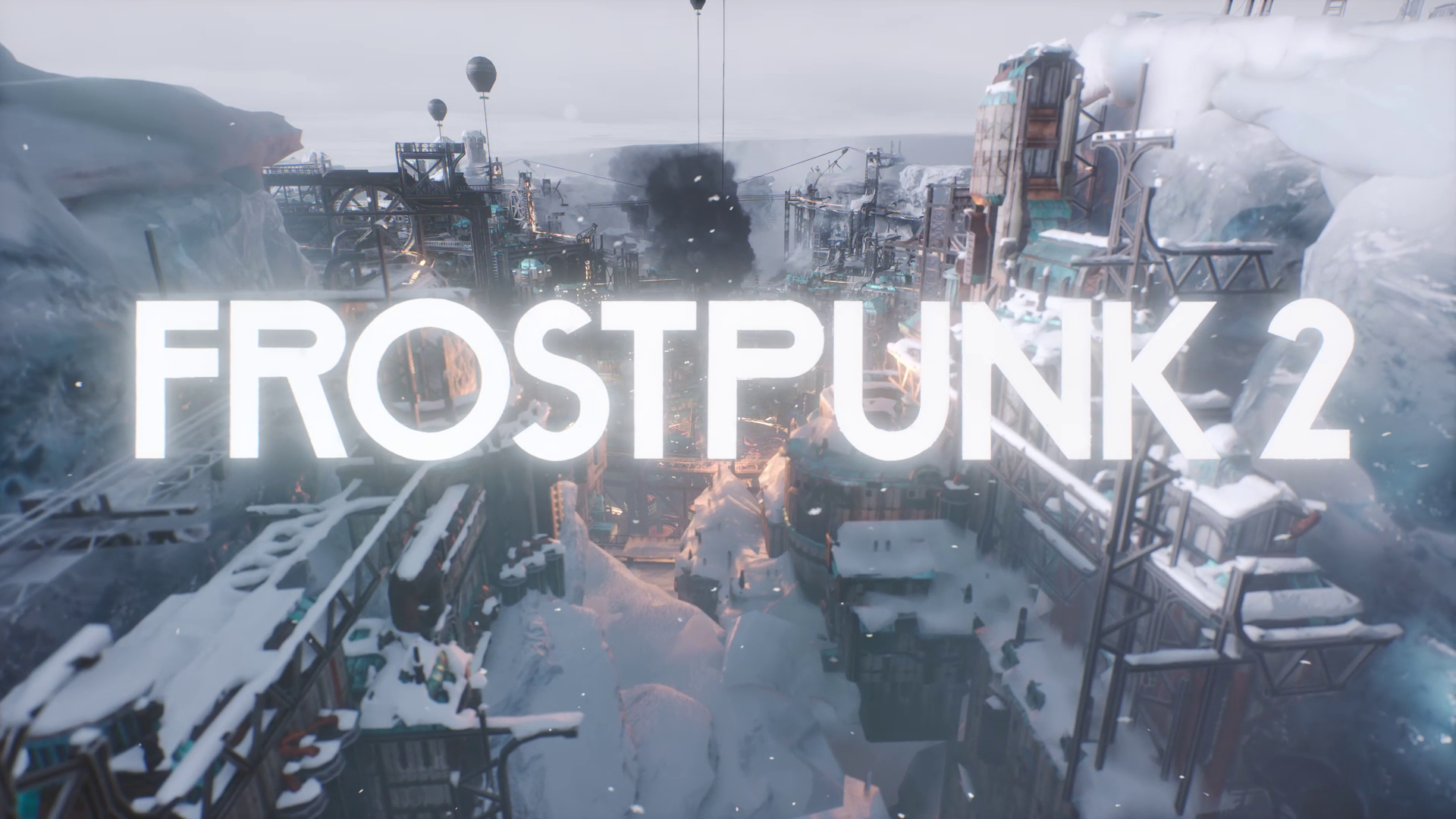 30年後のニューロンドンをバックに、タイトルロゴが出る