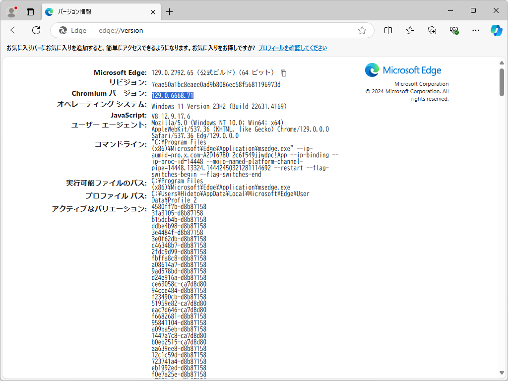 「Chromium」がv129.0.6668.71に