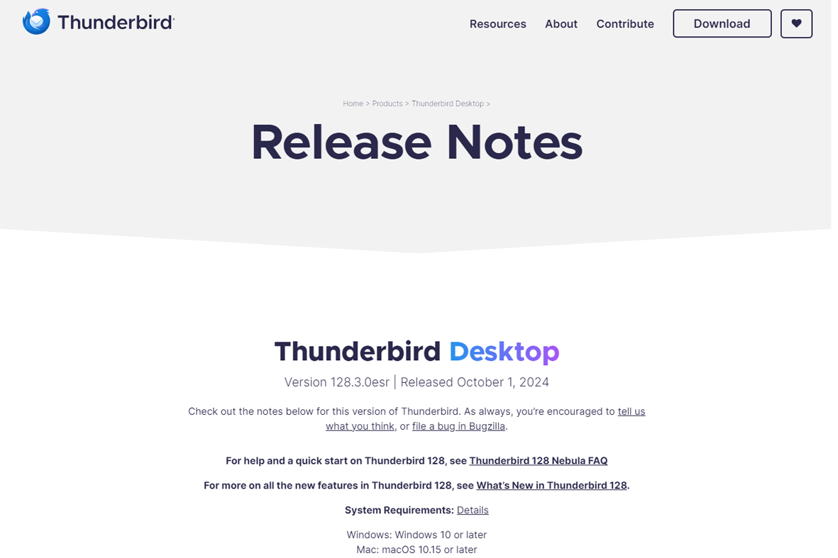「Thunderbird 128.3.0esr」が公開
