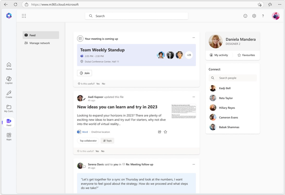 「Microsoft 365」アプリの［フィード］タブが廃止へ
