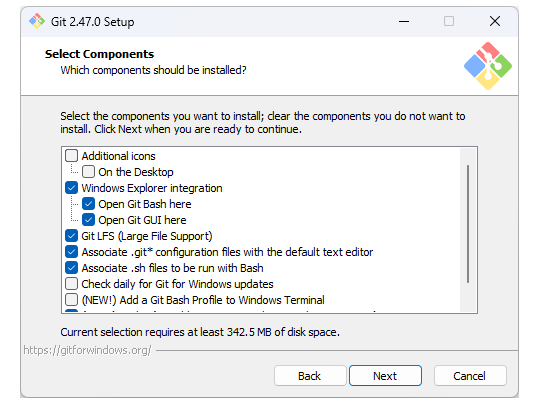 「Git for Windows」v2.47.0
