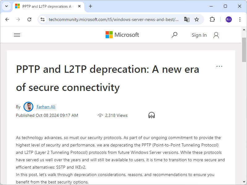 「Microsoft Community Hub」におけるアナウンス