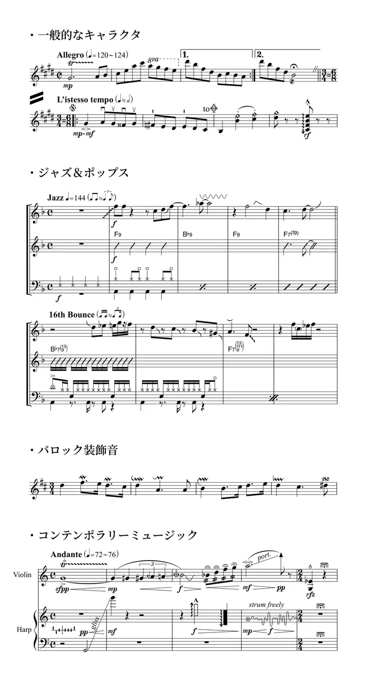 「Chaconne Ex」で作成した楽譜。楽譜作成ツールには「Dorico」を使用している