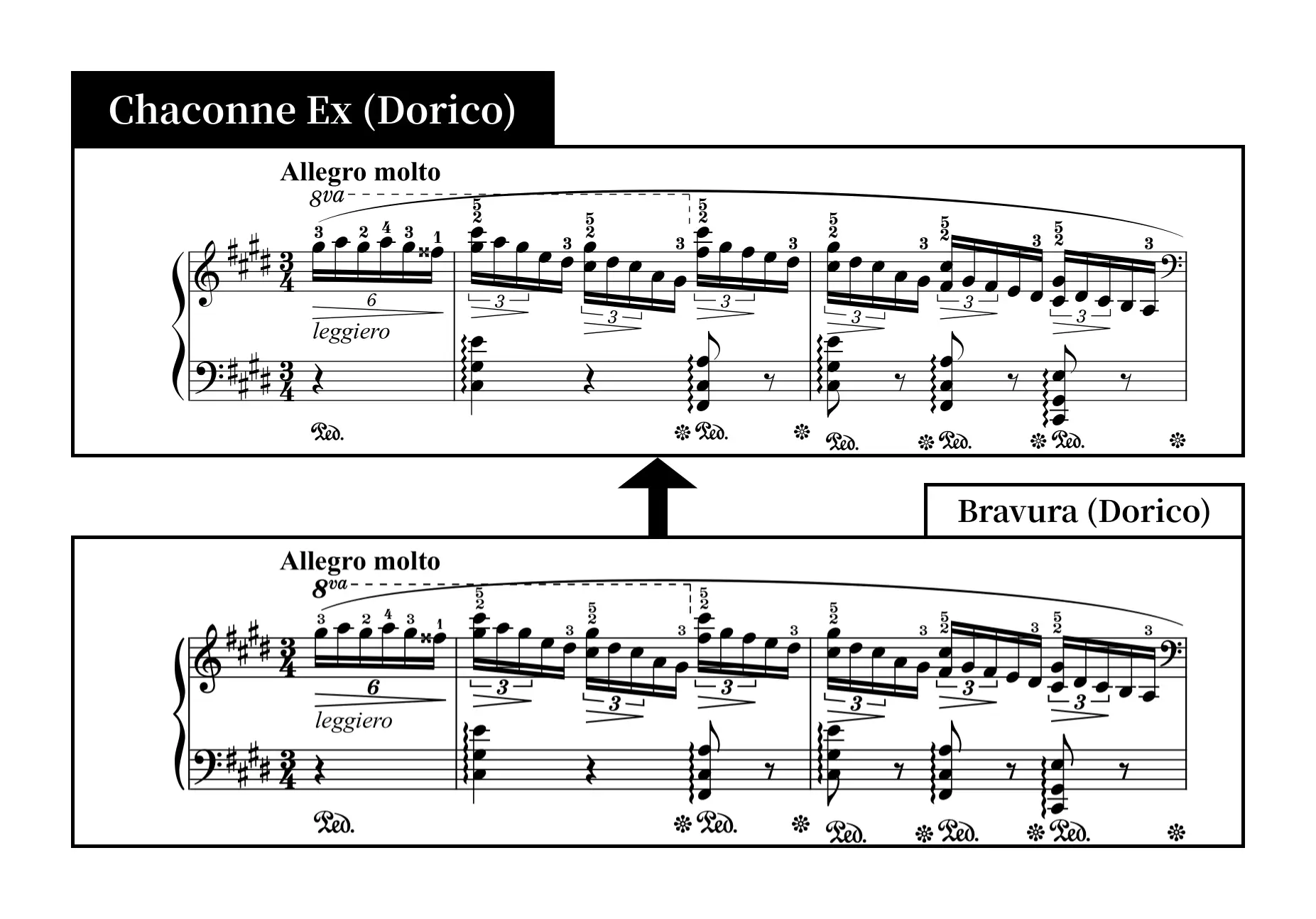 「Dorico」の「Bravura」フォントを「Chaconne Ex」に変更しても問題なく利用可能