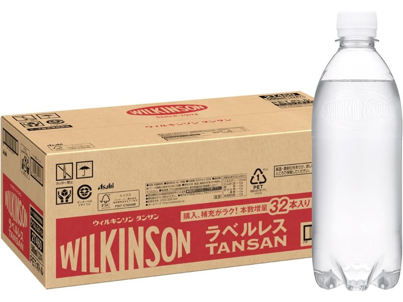 アサヒ飲料 ウィルキンソン タンサン ラベルレス