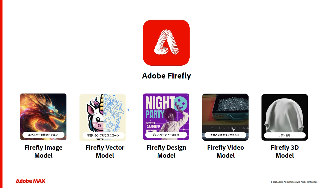 「Adobe Firefly」ファミリー