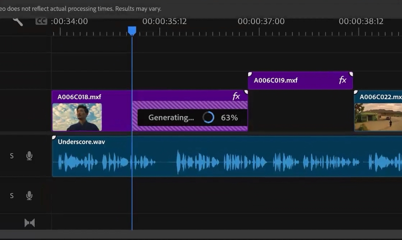 クリップの最初または最後をクリックしてドラッグするだけ