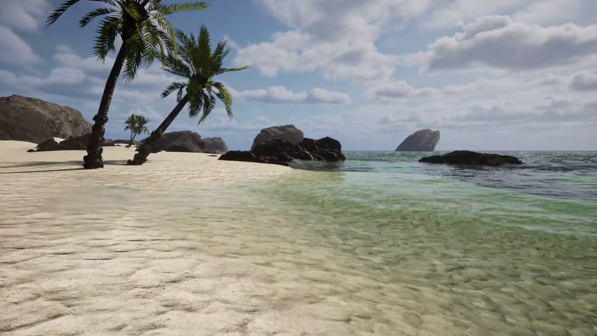 南国のビーチである