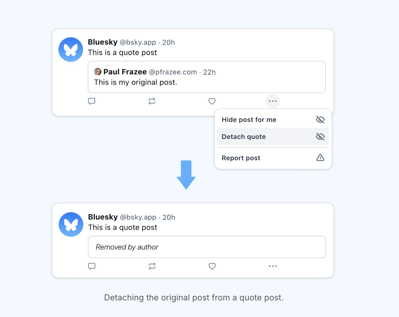 嫌な引用のされ方してるなぁと感じたら「デタッチ」できるのが「Bluesky」の長所