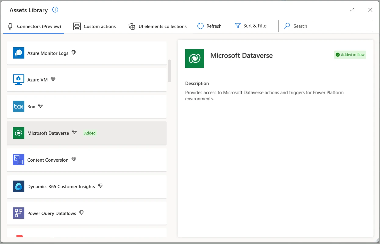 アセットライブラリに新しいコネクタータブが追加（プレビュー）