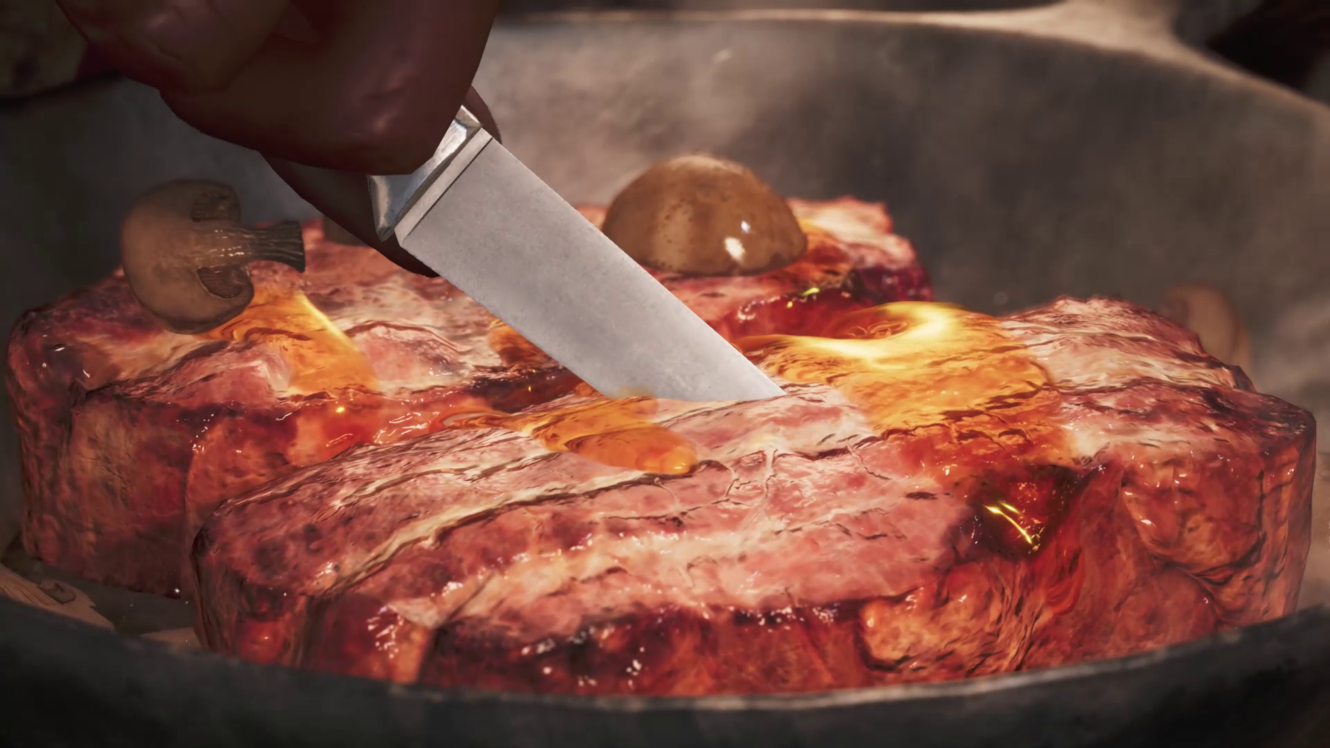 美味しそうな肉料理はぜひ4K・ウルトラで堪能して欲しい