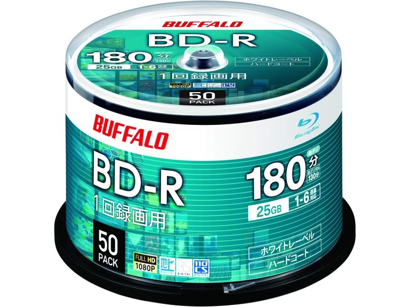 バッファロー ブルーレイディスク BD-R 25GB 50枚