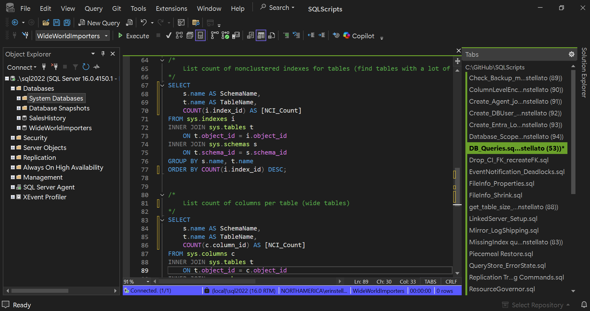 Microsoft、「SQL Server Management Studio 21」（SSMS 21）Preview 1を発表。ダークテーマへの対応も開始
