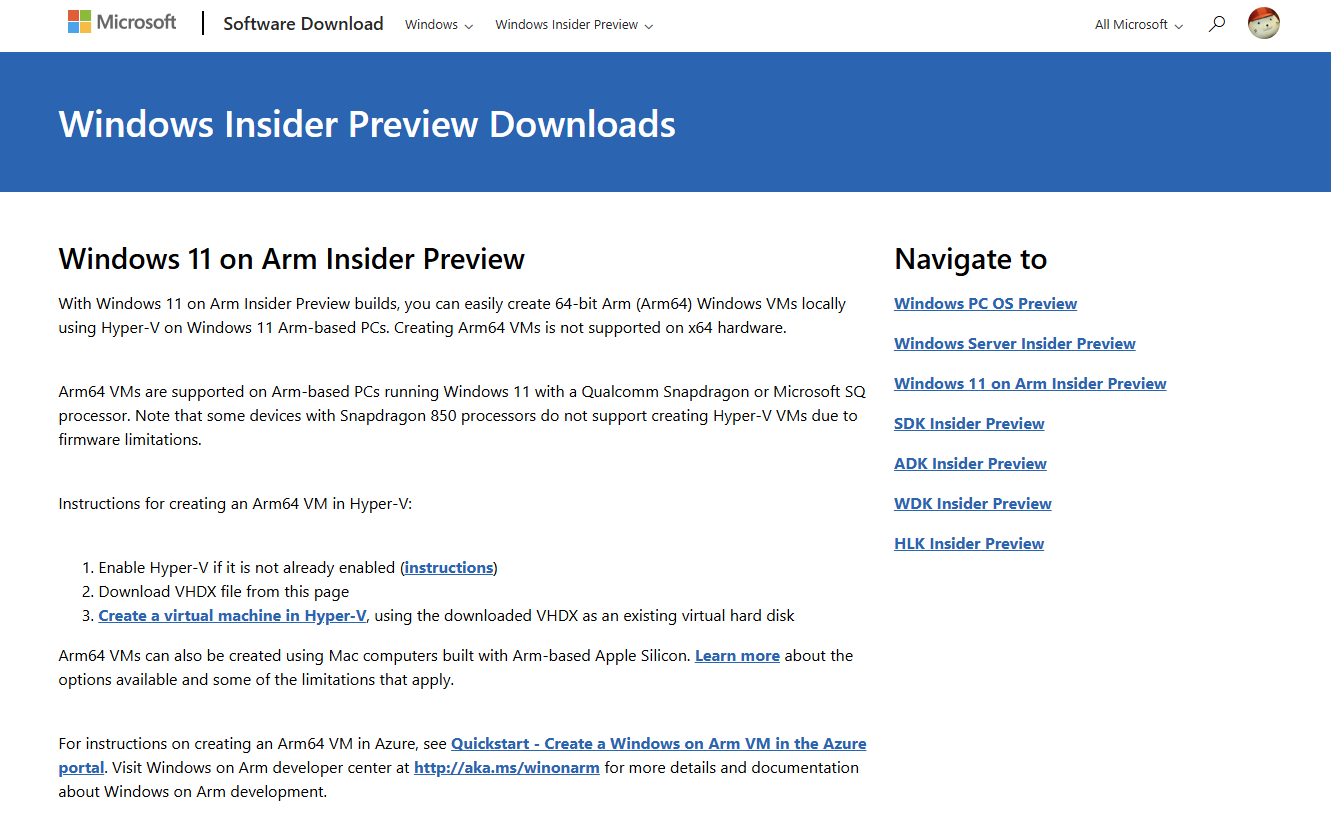 Insider Preview版ならダウンロードできる