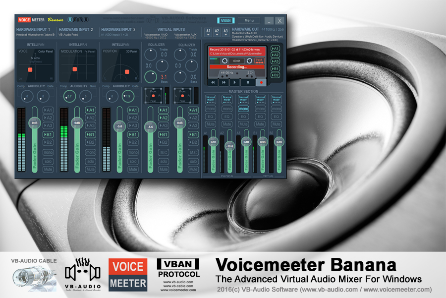 VB-Audioの仮想オーディオミキサーアプリ「VoiceMeeter」