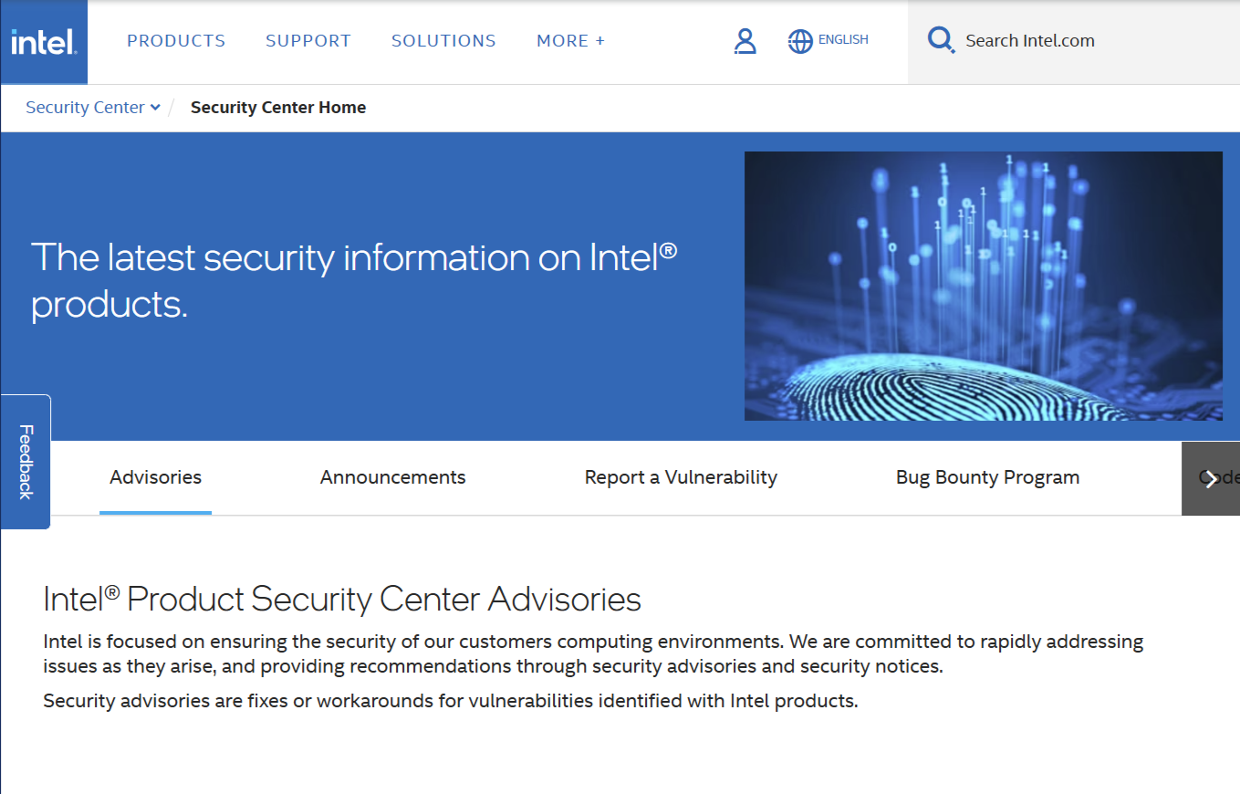 2024年11月のIntelセキュリティアドバイザリが公開