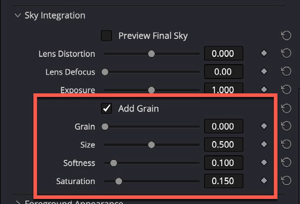 ［Sky Replacement］エフェクトにゲインコントロールが追加