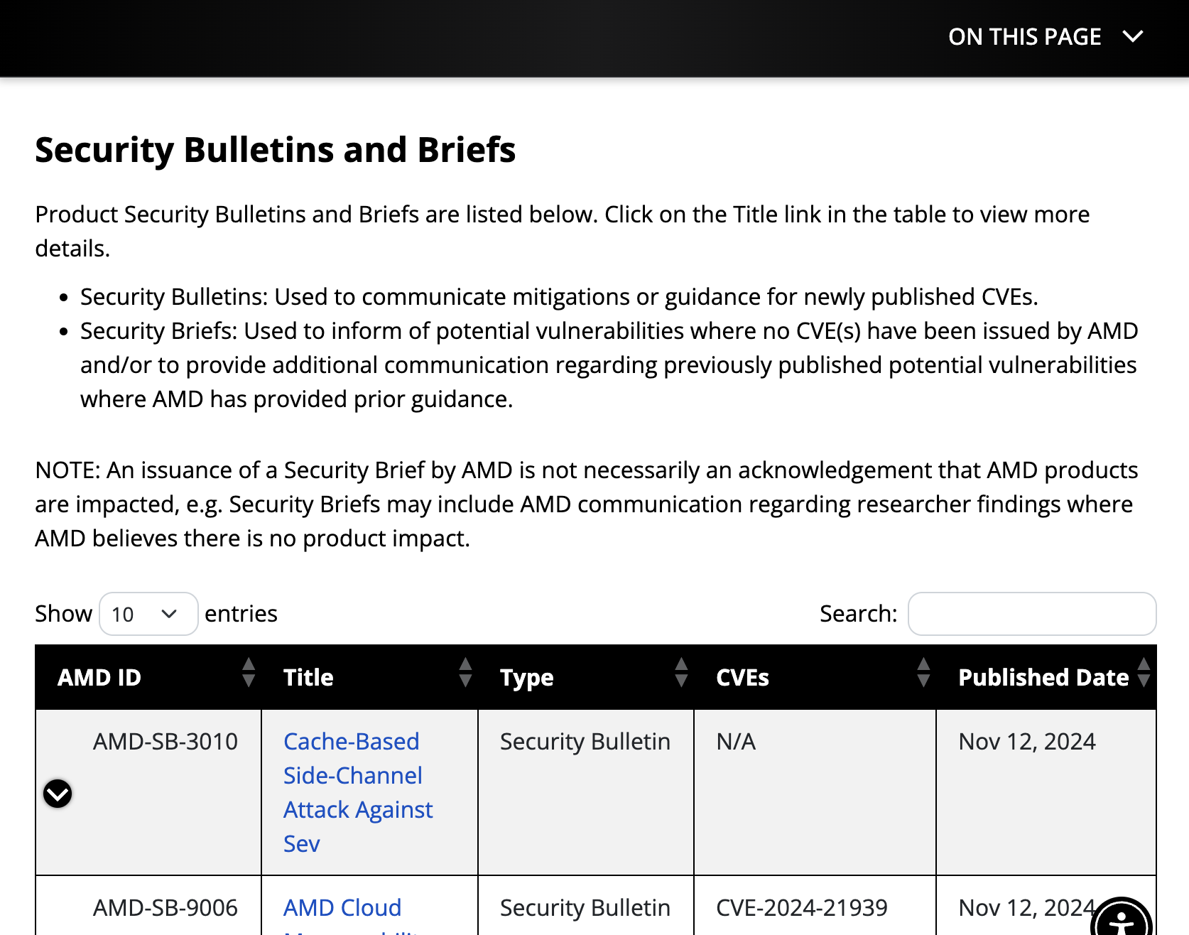 AMD、2024年11月の月例脆弱性情報を発表