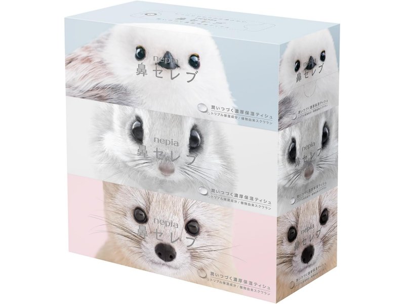 ネピア 鼻セレブ ティシュ 北海道の動物パッケージ