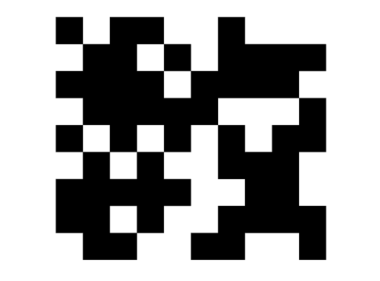 極端に大きくした『数』。QRコードにしか見えない