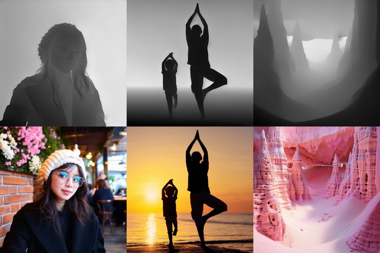 Depthで調整した画像のイメージ