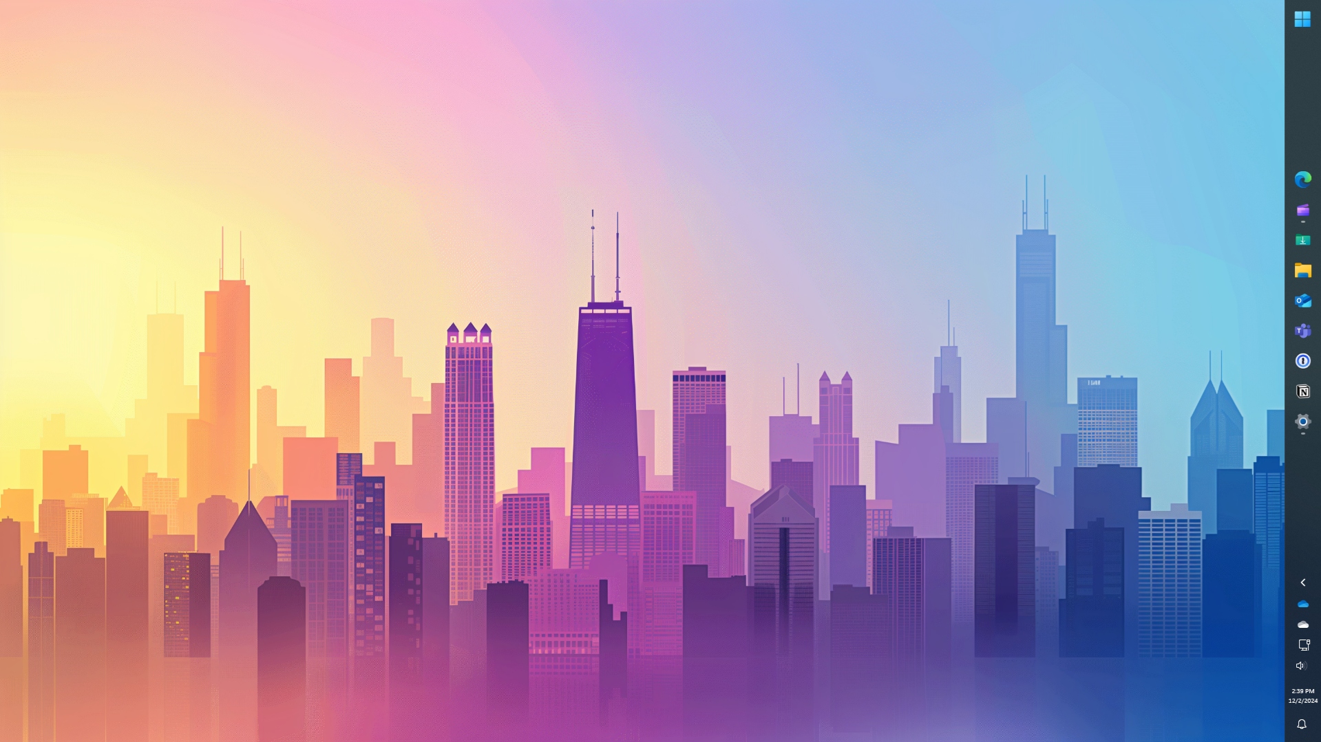 デスクトップ右端への移動も可能