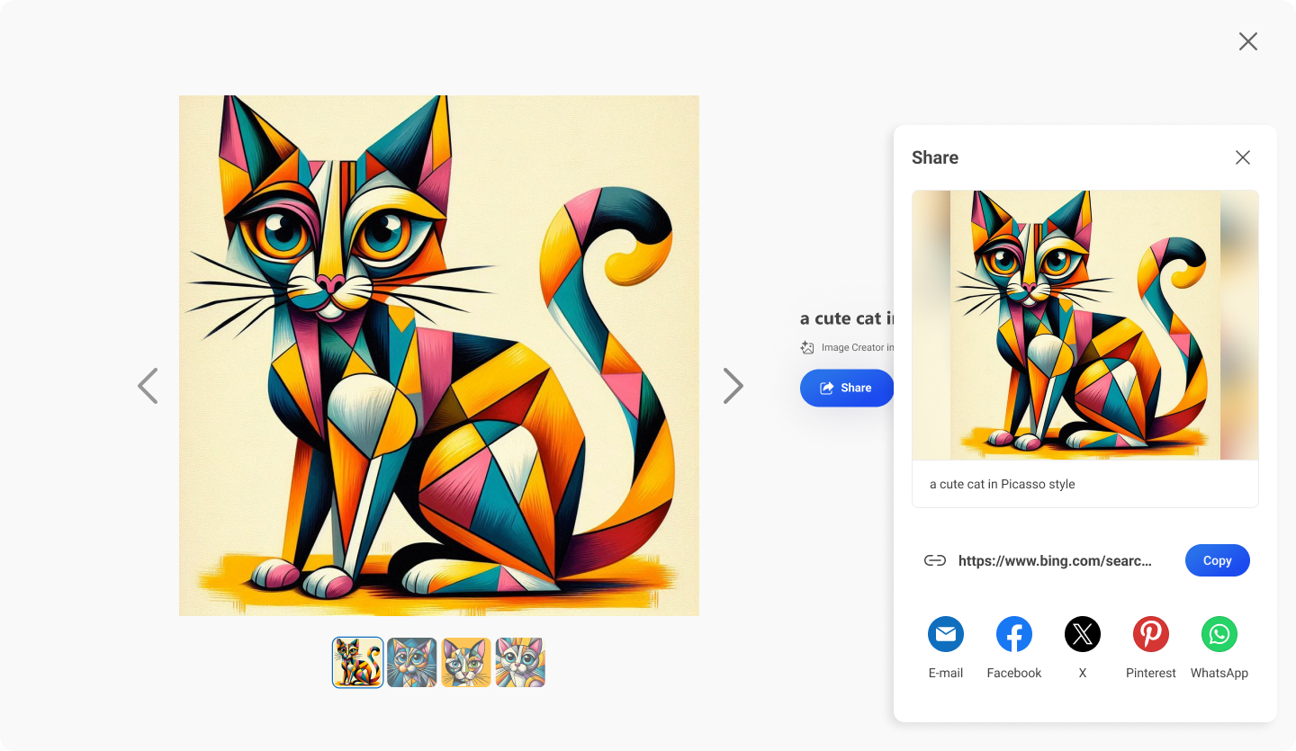 作品の共有パネルもリフレッシュ