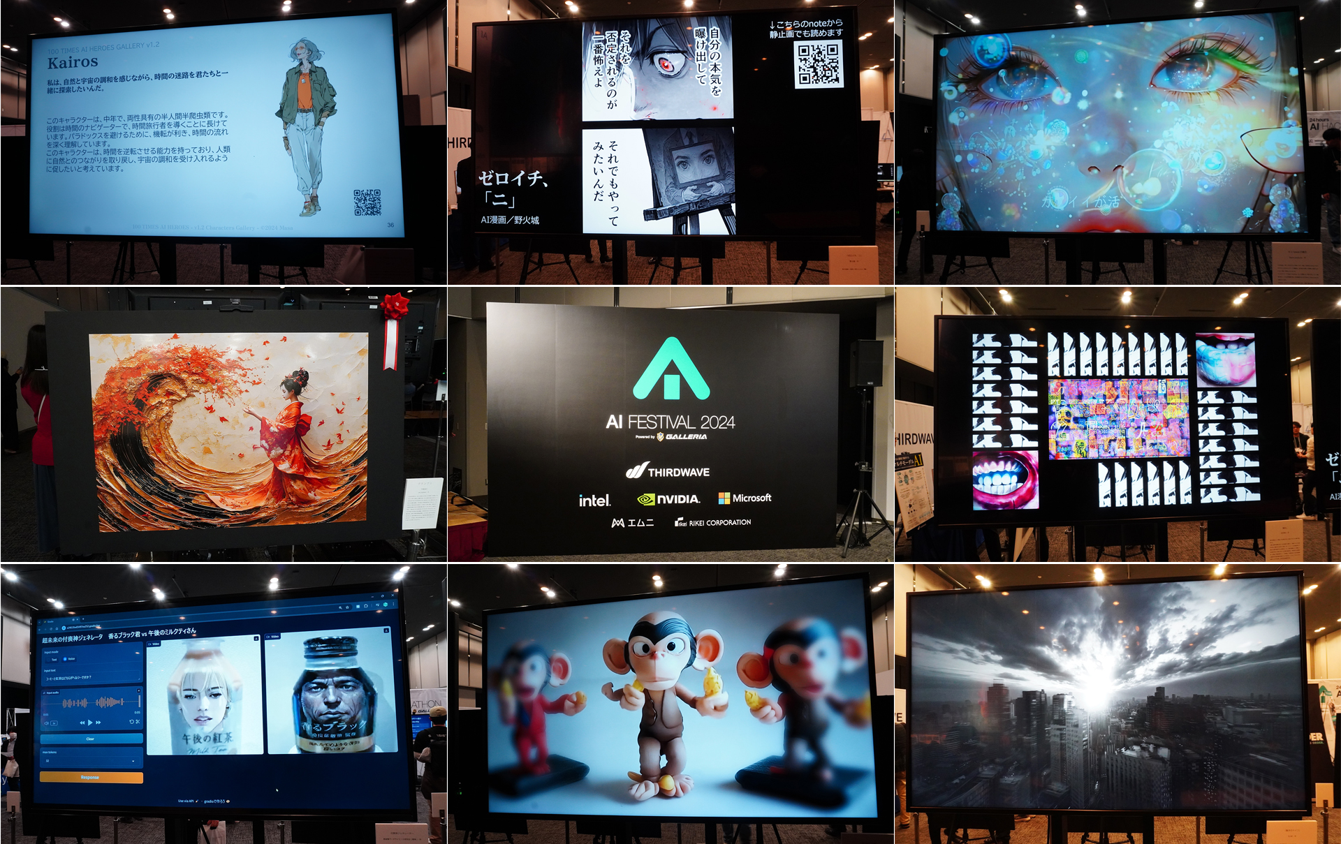 第2回 AIフェスティバルの受賞作品群