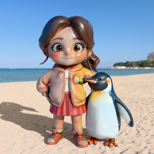 「Tripo AI」で生成した3Dモデルを「Blender」で編集・レンダリングした物。編集については本文にて