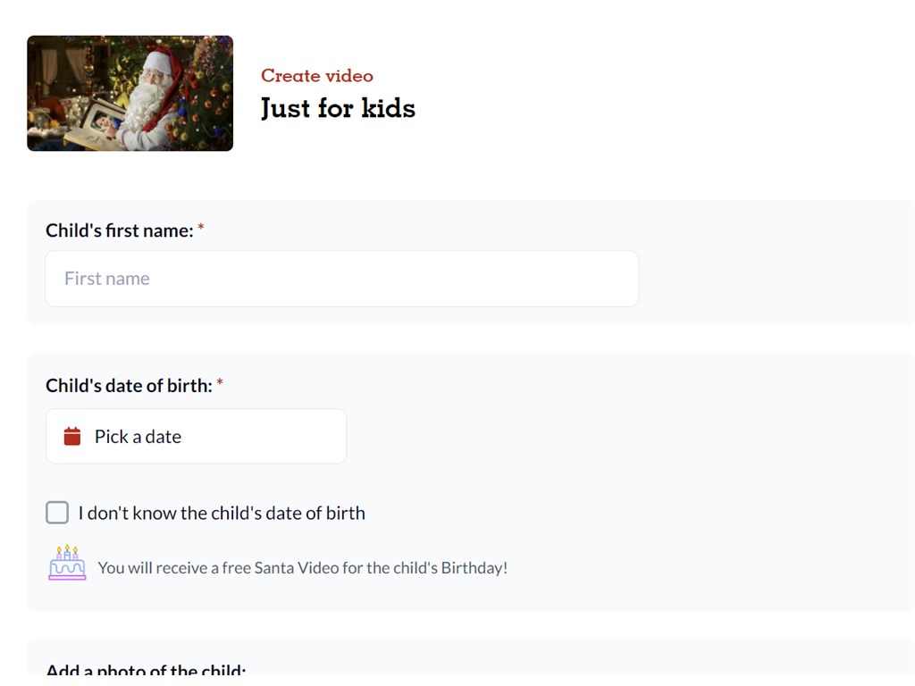 サンタからのオリジナルメッセージ作成
