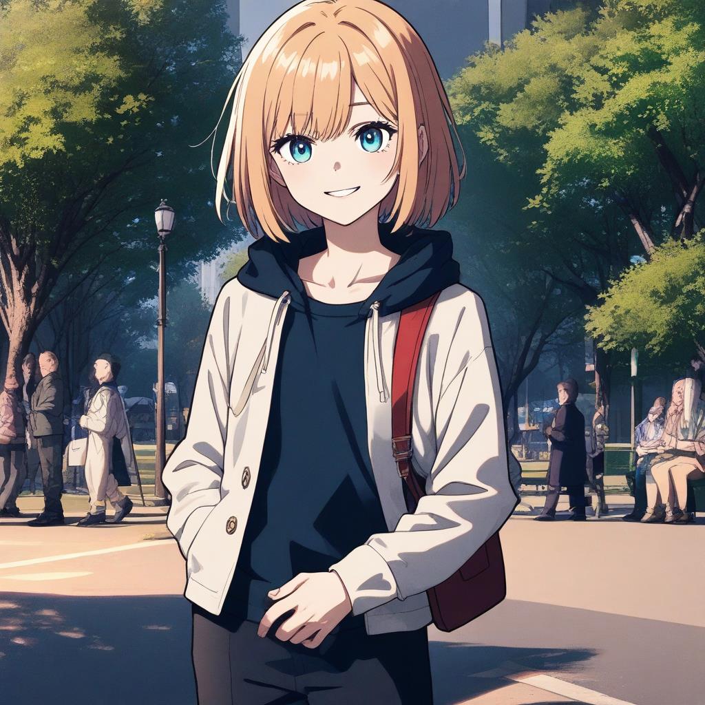 Illustrious XLで生成した画像。よく見ると背景が少しおかしいが、高クオリティのアニメイラスト画像を出力できる