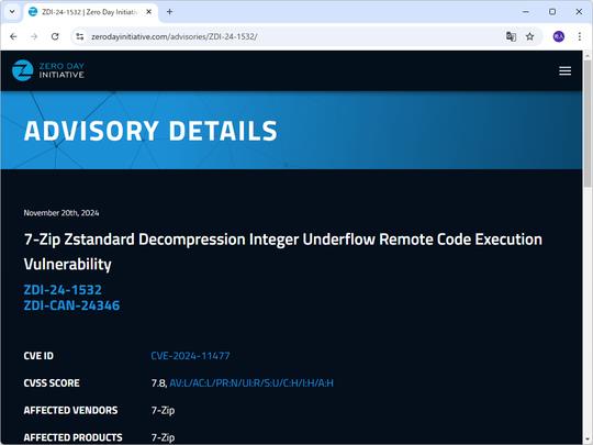 Zero Day Initiativeのセキュリティアドバイザリ