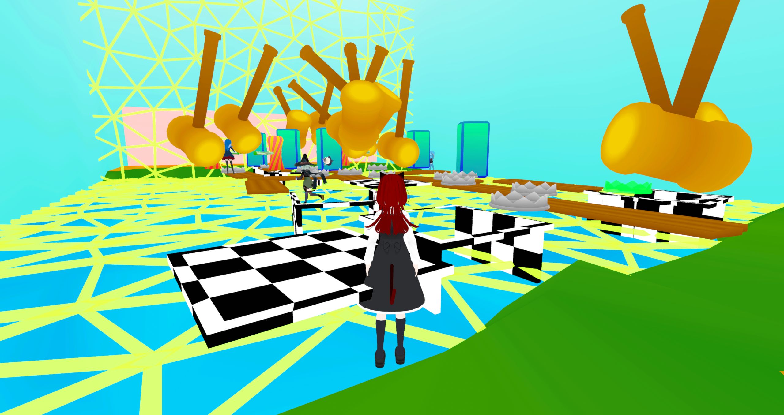 メタバースの中にあるゲームワールドでみんなで遊ぶこともあります