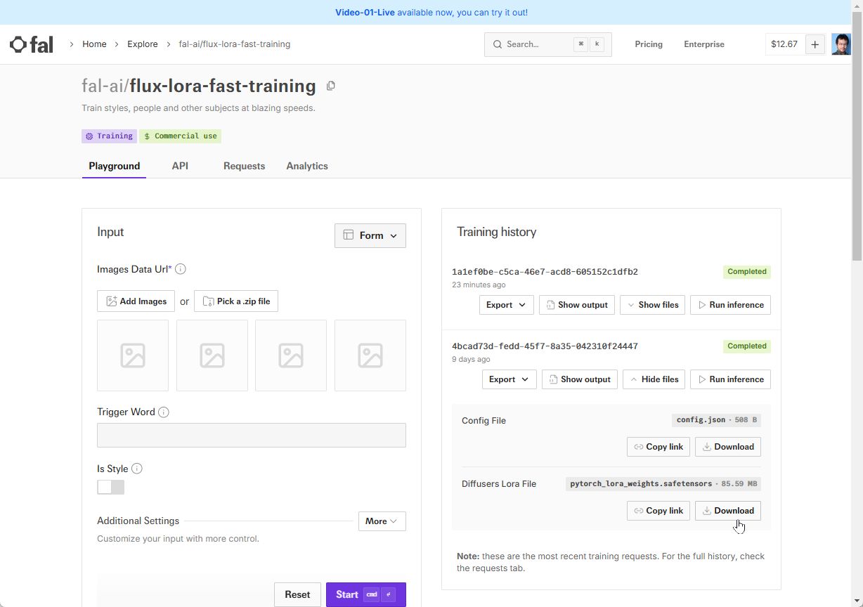 学習させたLoRAをダウンロードする
