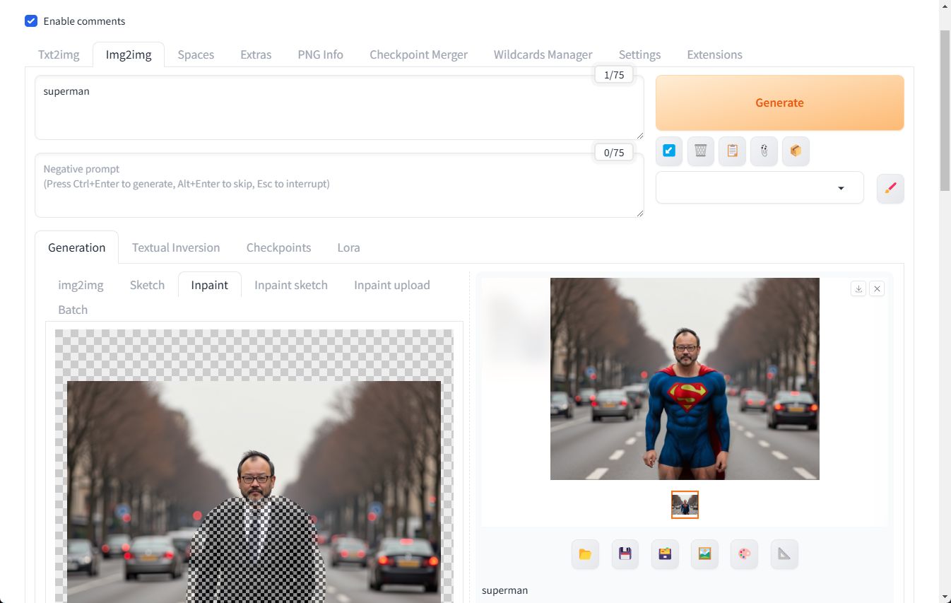 身体を選択し、テキストを入力することで簡単に体を差し替えられる