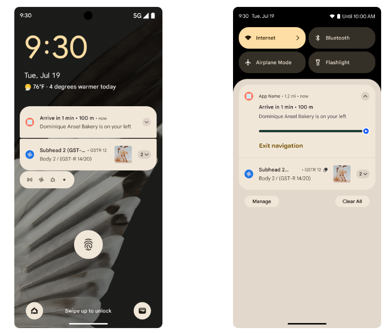処理の進行状況をユーザーに伝えたいときに利用できる新しい通知クラス