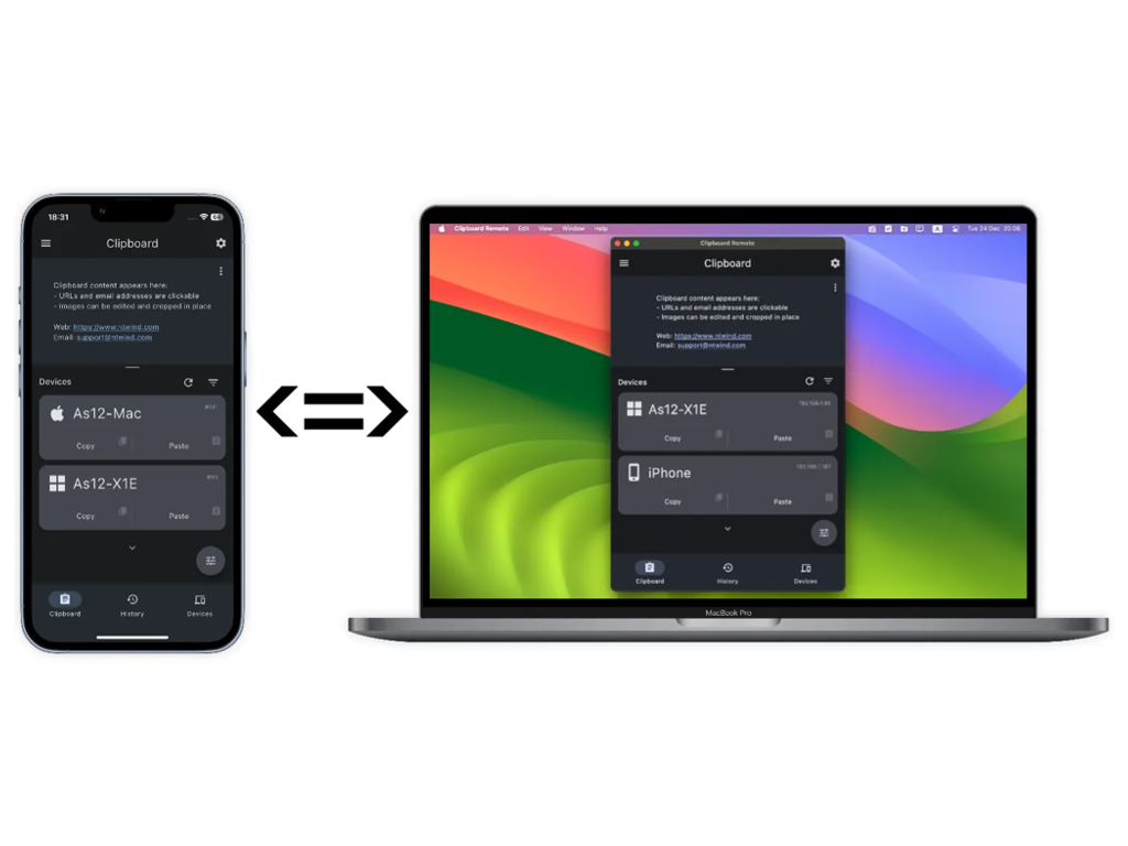 デスクトップ・モバイル両対応、有線LAN/Wi-Fi越しにクリップボード共有できる「Clipboard Remote」