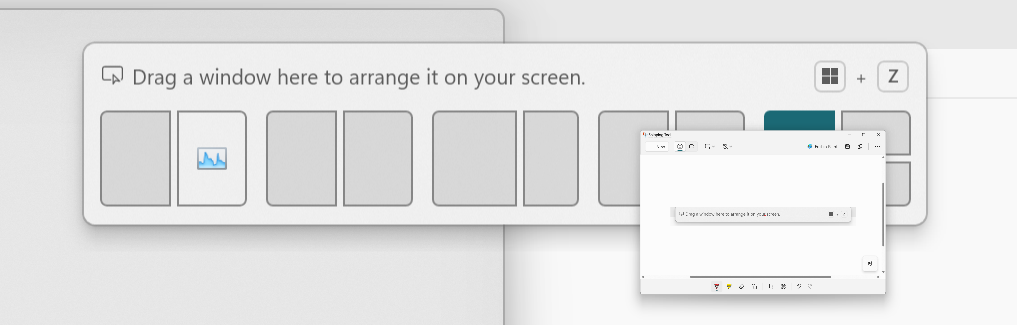 スナップバーのインラインメッセージ