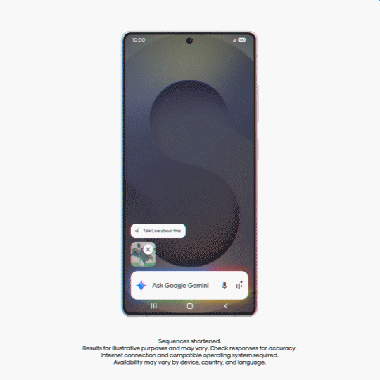 Gemini Liveで画像を追加し「Gemini」に質問